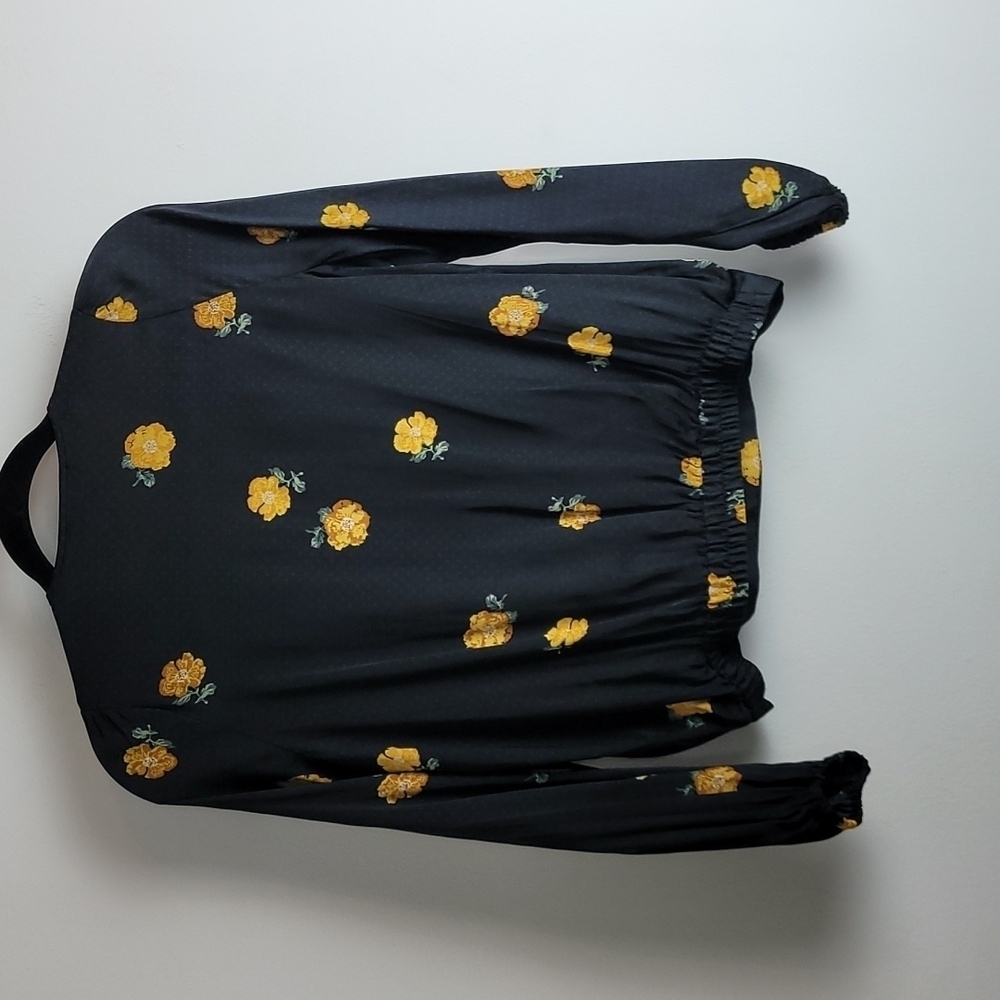 Madewell bubble sleeve wrap top in floating florets Sz XS - Picture 7 of 13